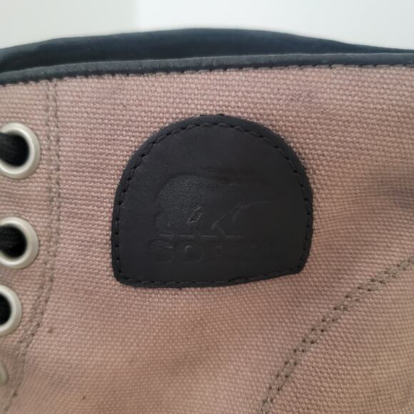 Sorel PDX Wedge Ankle Boots Women Size 10 Shoes Waterproof Lace Black Tan - Picture 15 of 16